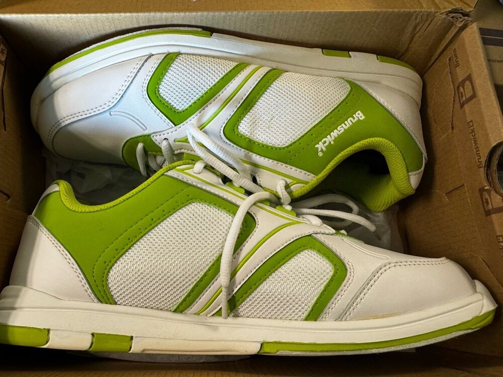 Women’s Size 11 Bowling Shoe Brunswick Spark White/Lime